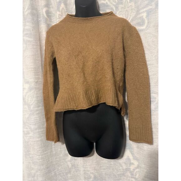 BEAUTIFUL Jenni Kayne Everyday Sweater Dark Camel Wool-Blend Size MEDIUM RETAILS - Picture 1 of 7